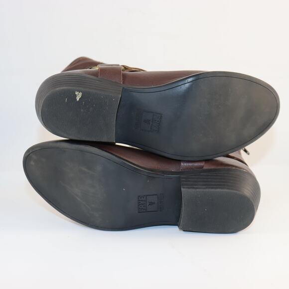 Frye Phillip Harness Short Boots Size 4Y (Women’s 6) Brown Leather Moto Style - Picture 5 of 6